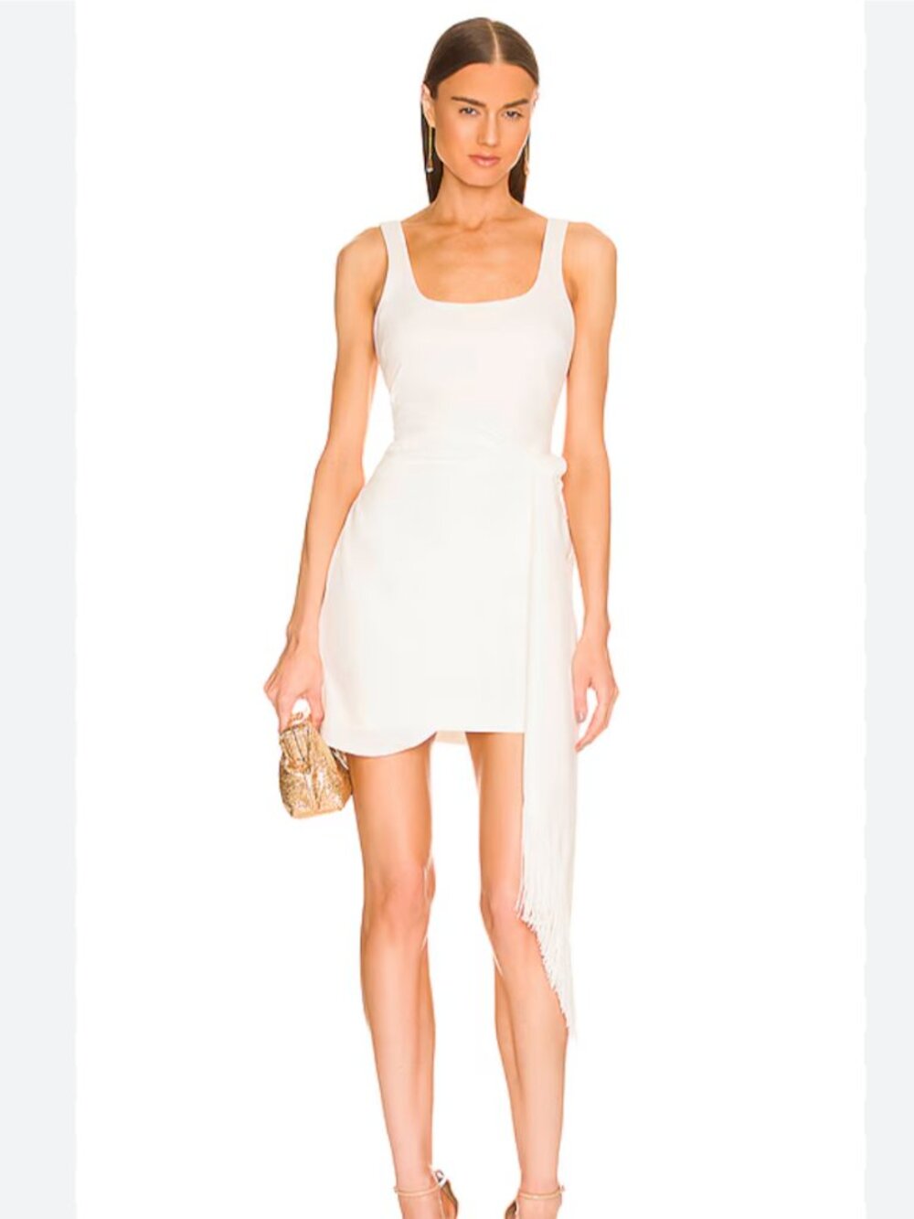 Likely Freya white fringe mini dress with tags